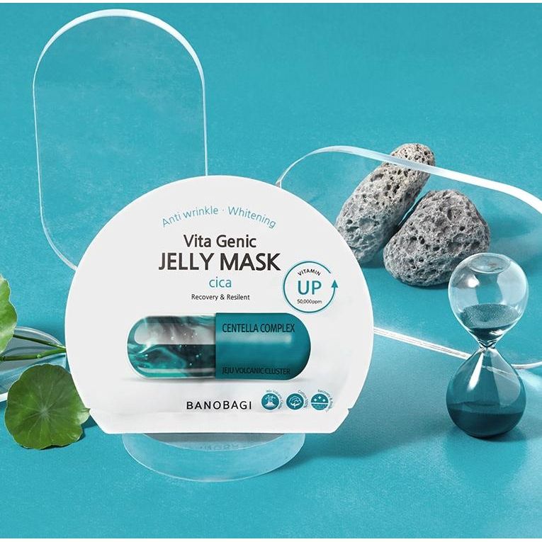 (Mẫu Mới - Vitamin Up 50,000ppm) Mặt Nạ Banobagi Vita Genic Jelly Mask Wrinkle Improvement & Brightening - 7 Loại