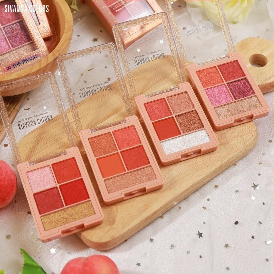 Màu Mắt Nhũ 5 Ô Sivanna Colors Peach Pro Eyeshadow HF6031