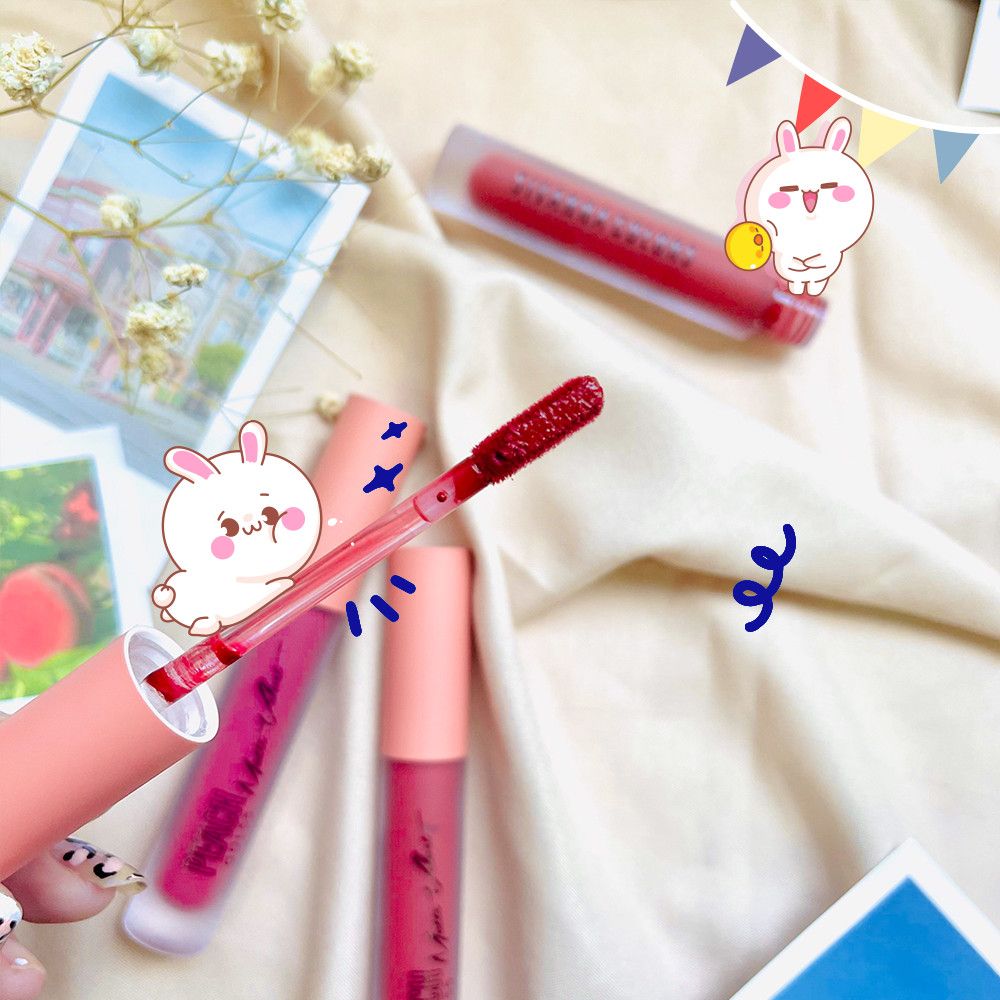 Set Son 3 Màu Sivanna Colors Peachy Velvet Liquid Lips Set HF5041 - #No1 #No2