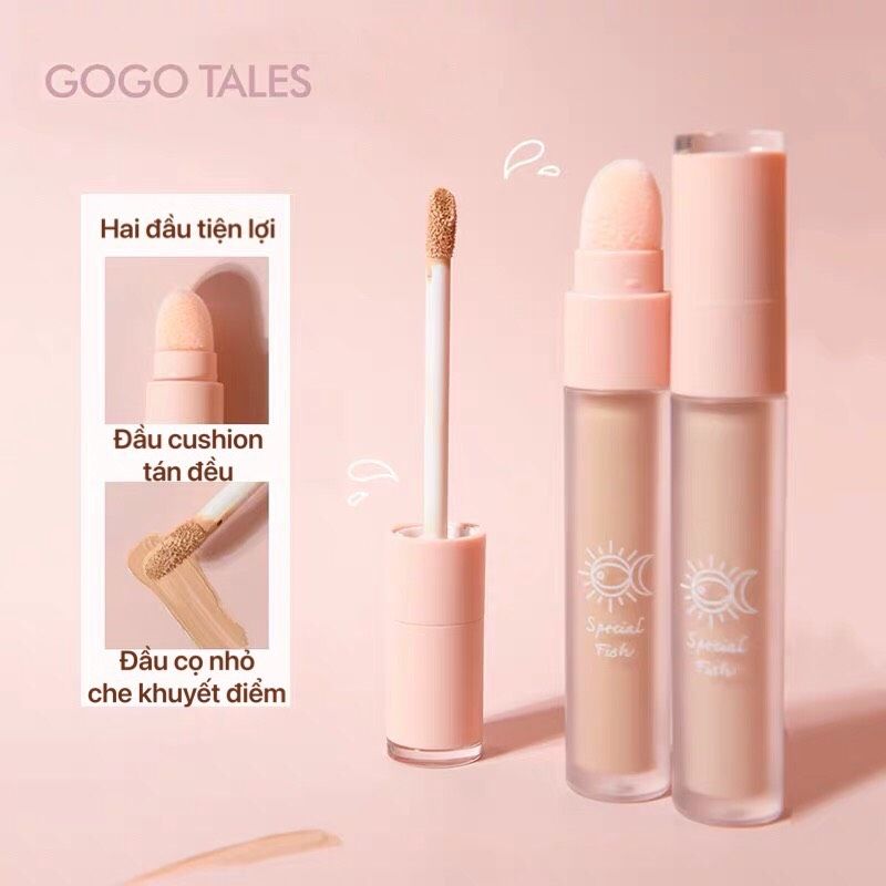 Che Khuyết Điểm 2 Đầu Tiện Lợi GOGO TALES Moisturizing Traceless Concealer