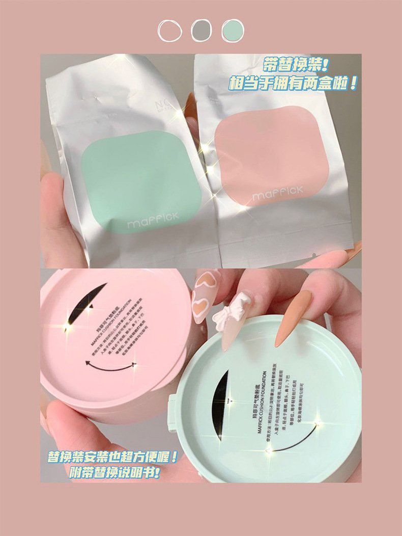 Phấn Nước MAFFICK Air Cushion Foundation Che Khuyết Điểm + Kiềm Dầu Siêu Đỉnh (Tặng kèm 1 Lõi Phấn)