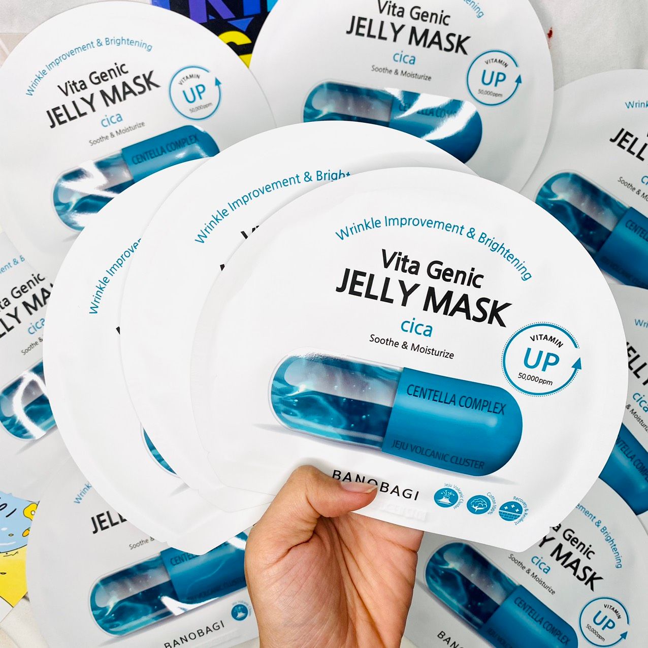 (Mẫu Mới - Vitamin Up 50,000ppm) Mặt Nạ Banobagi Vita Genic Jelly Mask Wrinkle Improvement & Brightening - 7 Loại
