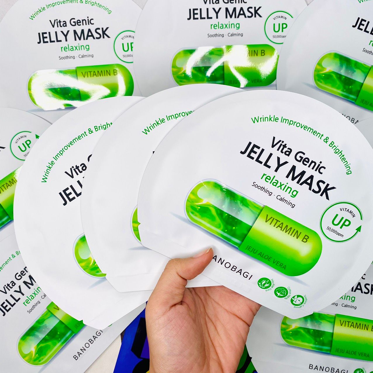 (Mẫu Mới - Vitamin Up 50,000ppm) Mặt Nạ Banobagi Vita Genic Jelly Mask Wrinkle Improvement & Brightening - 7 Loại