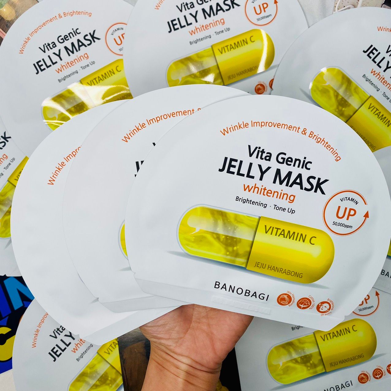 (Mẫu Mới - Vitamin Up 50,000ppm) Mặt Nạ Banobagi Vita Genic Jelly Mask Wrinkle Improvement & Brightening - 7 Loại