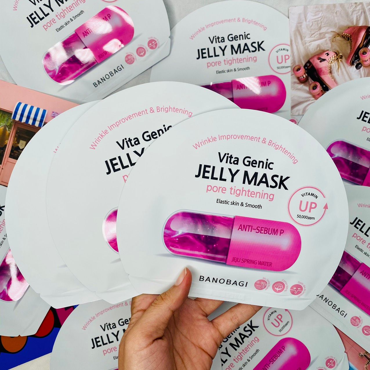 (Mẫu Mới - Vitamin Up 50,000ppm) Mặt Nạ Banobagi Vita Genic Jelly Mask Wrinkle Improvement & Brightening - 7 Loại