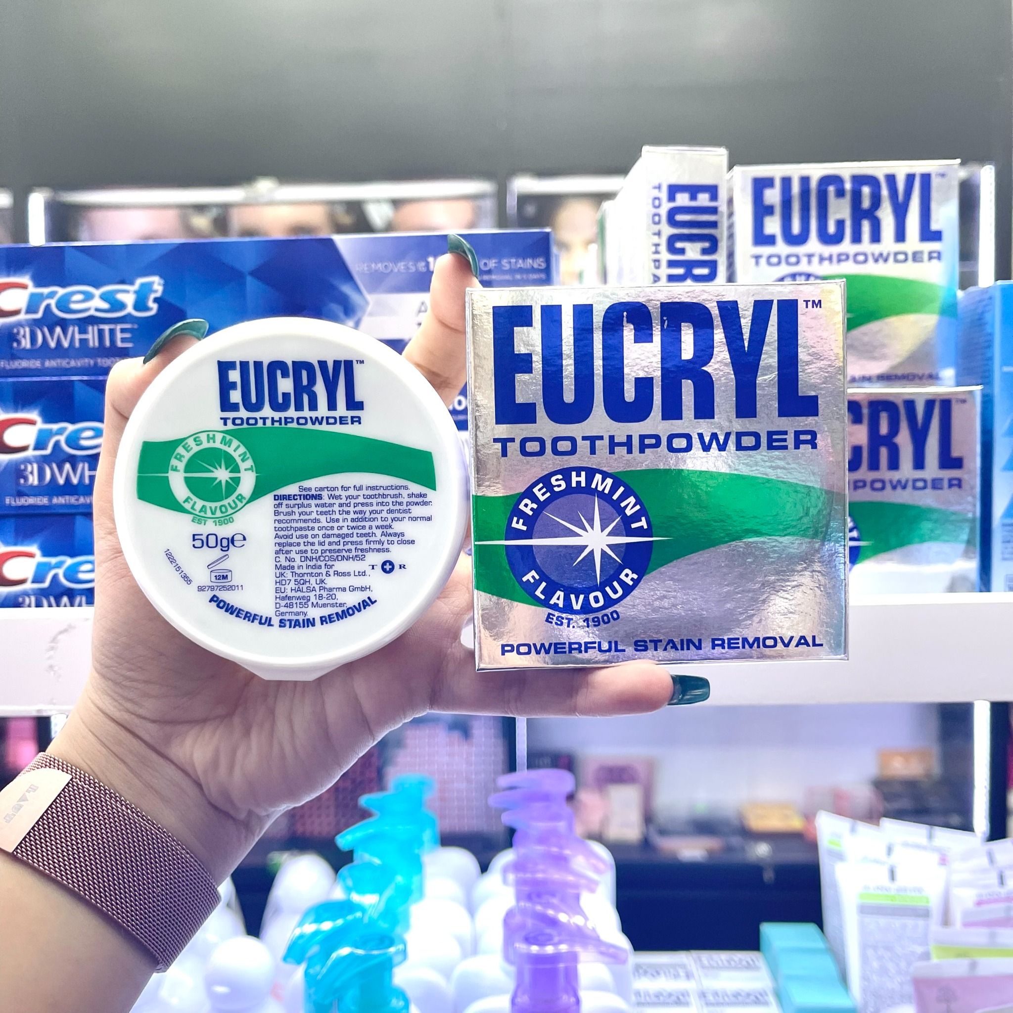  Bột Trắng Răng EUCRYL Tooth Powder 50G (Có Tem Phụ) 