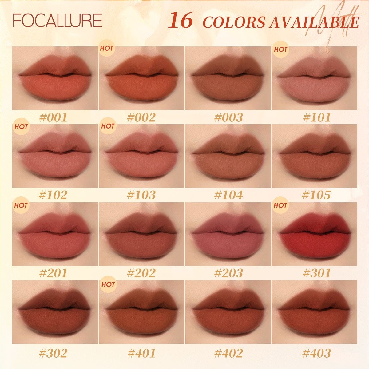  Son Thỏi Bền Màu Mướt Môi FOCALLURE Flower Show Series Pure Matte Lipstick 