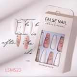  Hộp 24 Móng Tay Giả Đính Hạt, Đá Nails Box Cao Cấp Nội Địa Trung Kèm Keo Dán + Dũa Móng 