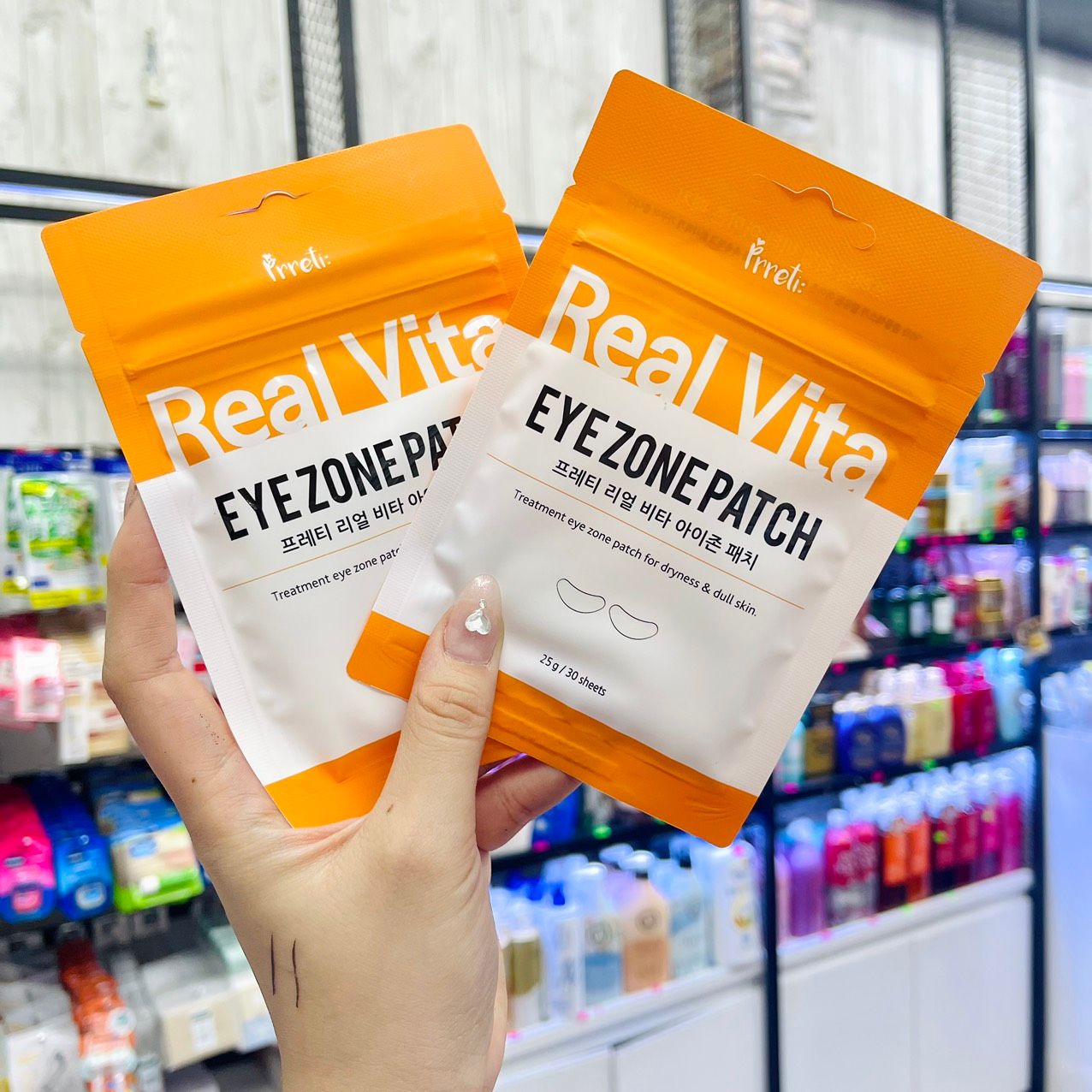  Mặt Nạ Làm Sáng Ngăn Ngừa Lão Hoá Vùng Mắt PRETTI Real Vita Eye Zone Patch - 30 miếng 