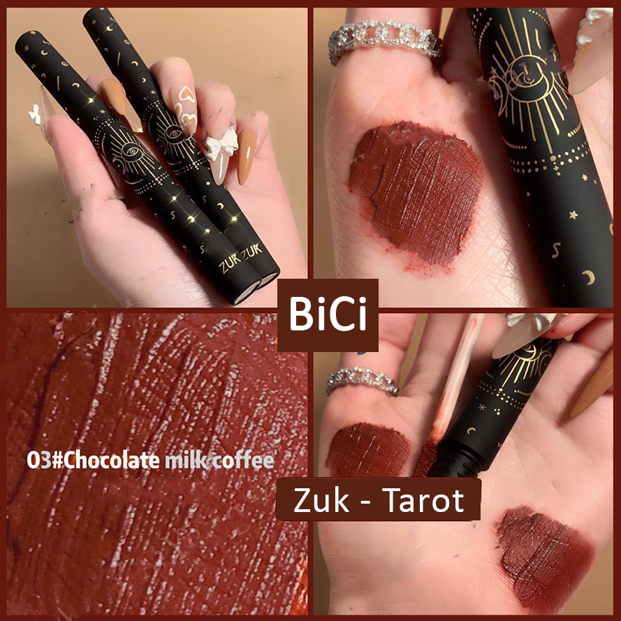  Son Kem Lì Tarot Đen ZUK Misty Velvet Lip Mud Nội Địa Trung 