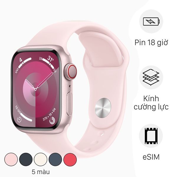 Apple Watch S9 LTE 45mm Viền Nhôm Dây Cao Su (VN/A)