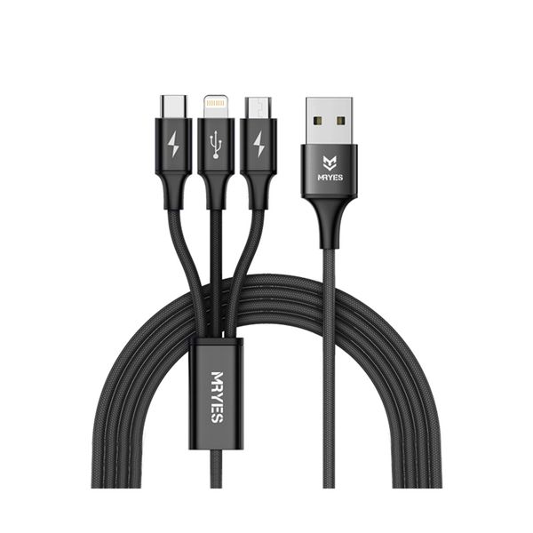 Cáp sạc đa năng 3 in 1 MrYes (Lightning + USB-C + Micro-USB)