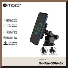 Sạc xe hơi Mazer MagDRIVE MagSafe Compatible 15W Wireless Car Mount