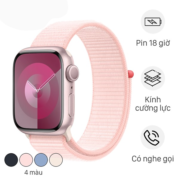 Apple Watch S9 GPS 45mm Viền Nhôm Dây Vải (VN/A)