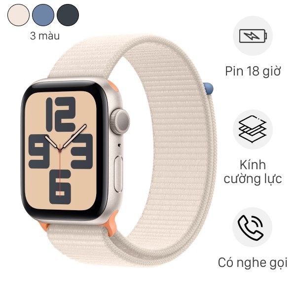 Apple Watch SE 2023 GPS 40mm Viền Nhôm Dây Vải (Chính hãng)