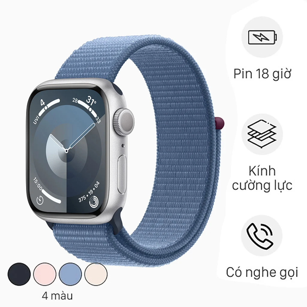 Apple Watch S9 GPS 45mm Viền Nhôm Dây Vải (LL)