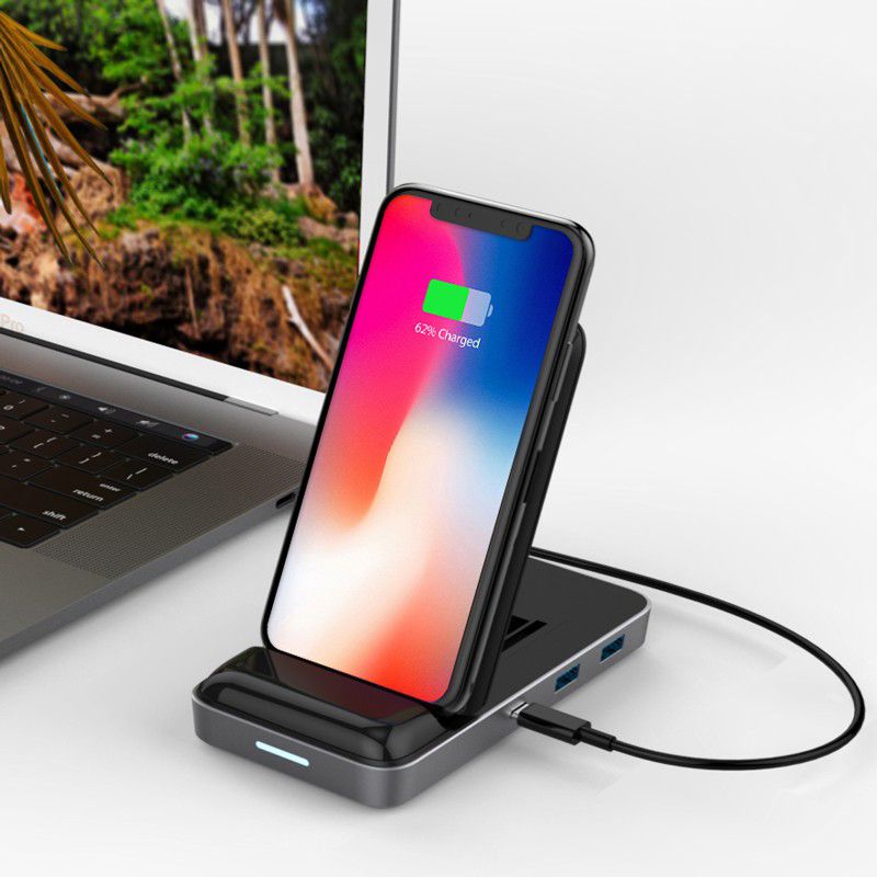 Đế sạc không dây kiêm Hub USB-C 8 in 1 HyperDrive