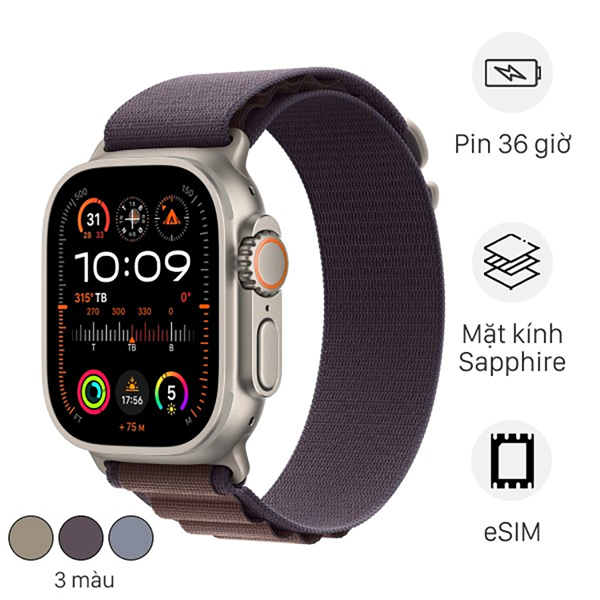 Apple Watch Ultra 2 49mm l Khung Titan l Dây Alpine - Chính Hãng VN/A