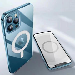 Ốp Mipow Magsafe Tempered Glass iPhone 12 Series Transparent