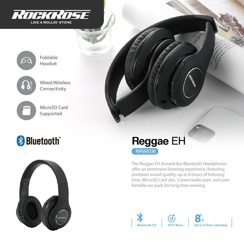 Tai nghe Bluetooth Rockrose Reggae EH