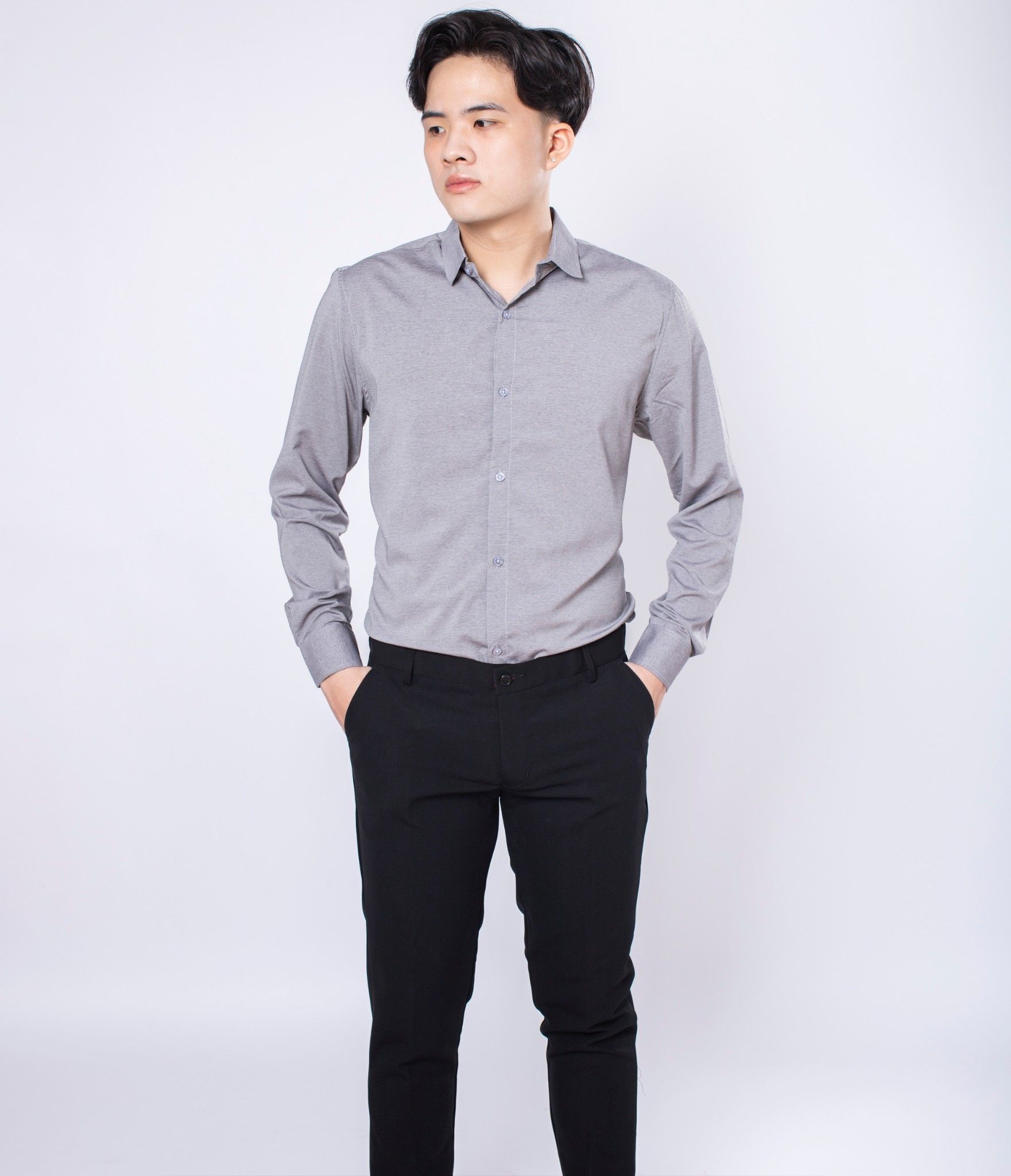 Áo sơ mi nam xược tay dài LADOS - 8056