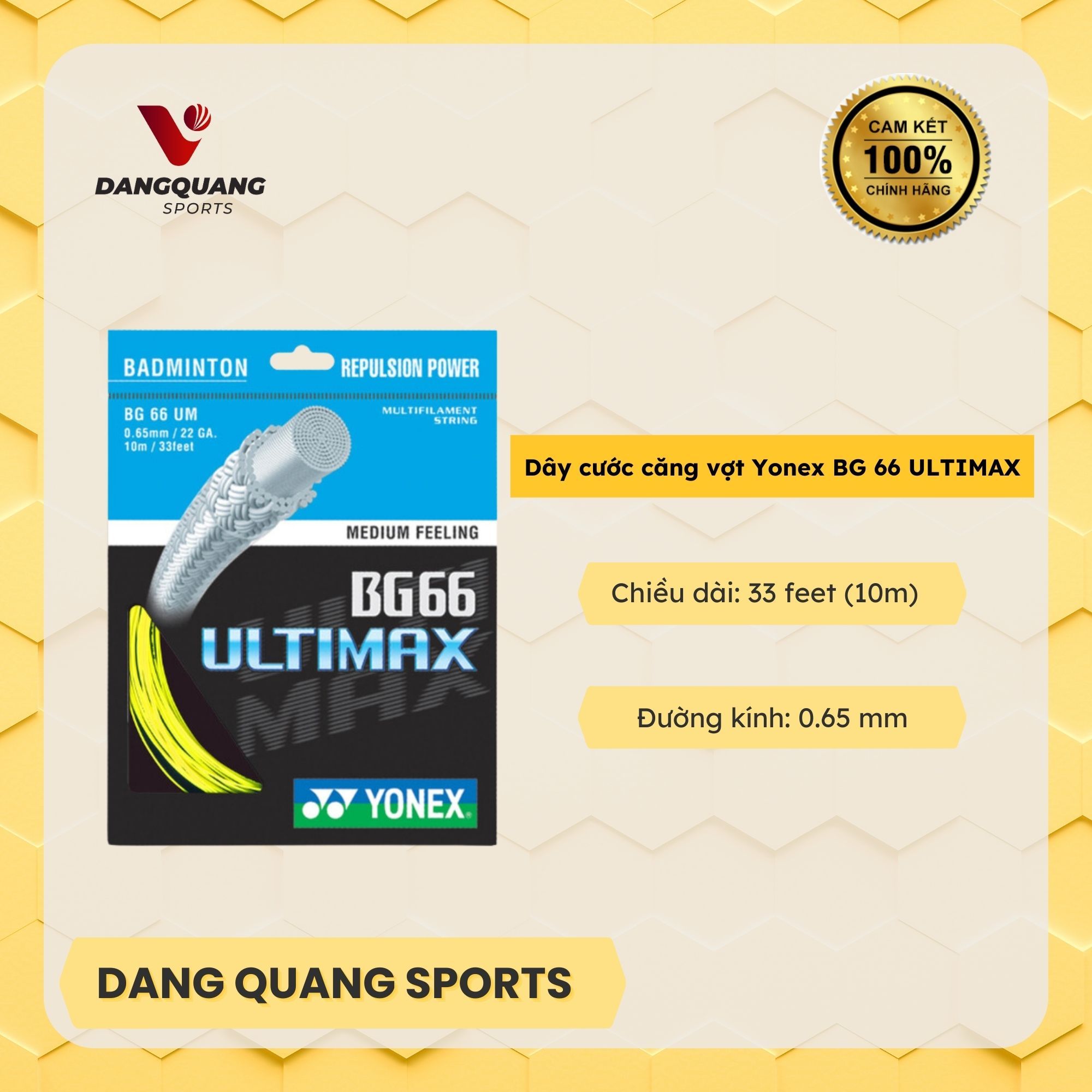 Dây cước căng vợt Yonex BG 66 ULTIMAX