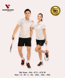Áo Vinapro nam nữ A73 - A74 W Trắng
