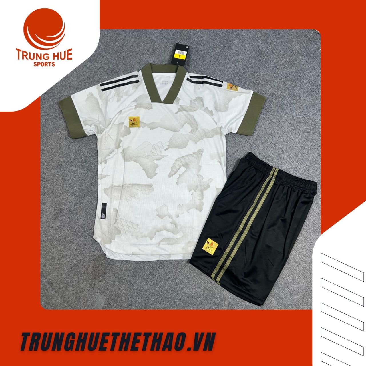 Áo Bóng Đá Áo Thể Thao ADIDAS Ba Lá trắng