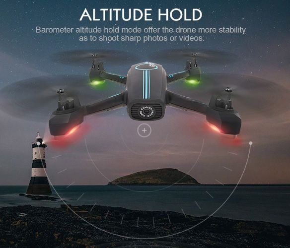 JXD 528 Pro, có GPS. Camera Wifi 5G, Hết pin mất sóng tự bay về.