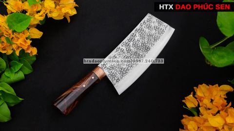 Dao chặt xương sắc bén - Thép nhíp ô tô - Cán cẩm khâu đồng - DCX05DD / HTX DAO PHÚC SEN