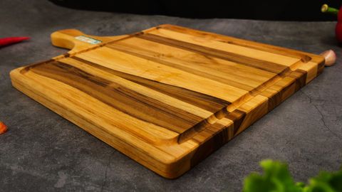 Thớt Gỗ Teak Cao Cấp - Cắt Thái, Trang Trí - 35,5x25x1,4cm - VTC02 | HTX DAO PHÚC SEN