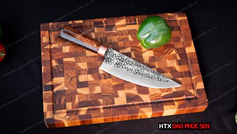 Thớt Gỗ Teak Cao Cấp - Chặt thái, Trang Trí - 35x25x3,8cm - DC04 | HTX DAO PHÚC SEN