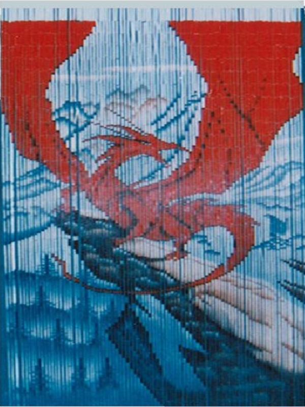 Mành trúc hình con rồng MTA003 || Dragon bamboo curtain MTA003