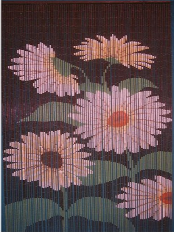 Mành trúc hình hoa cúc MTF004 || Daisy bamboo curtain MTF004