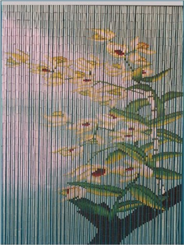 Mành trúc hình hoa lan MTF006 || Orchid bamboo curtain MTF006