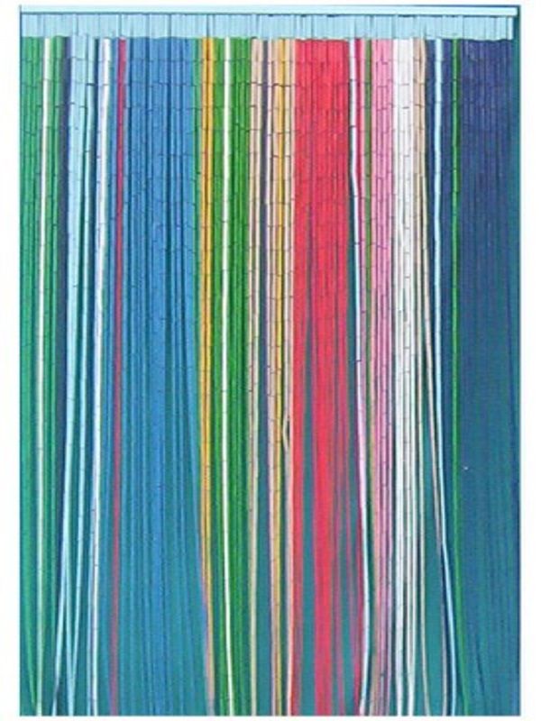 Hình đường kẻ dọc sắc màu MTS007 || Narrow bamboo curtain MTS007