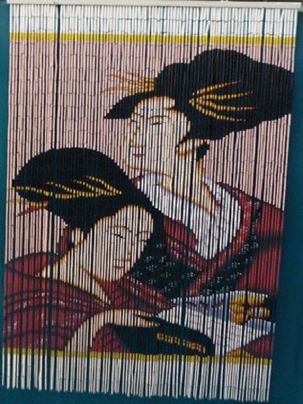 Mành trúc hình Geisha Nhật bản MTP010 || Japanese geisha MTP010
