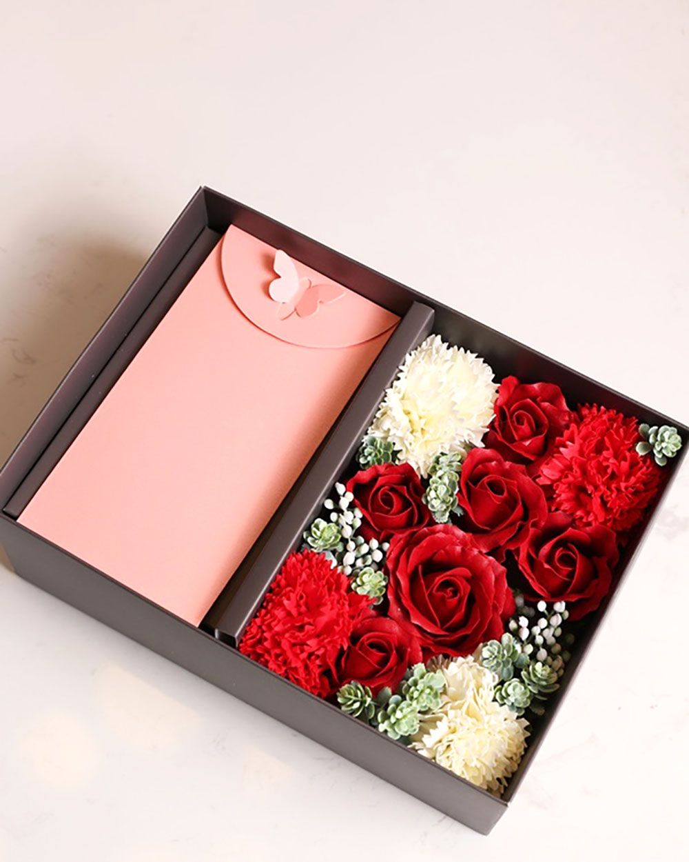 Hộp Hoa Xà Phòng I Love My Things Đỏ