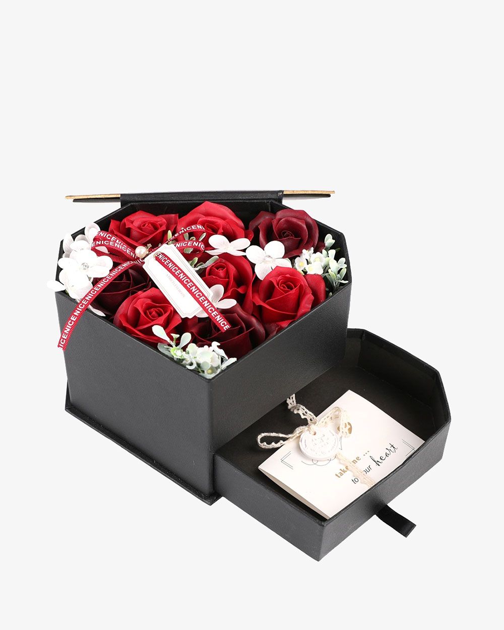 Hộp Hoa Xà Phòng You're My Diamond Đỏ