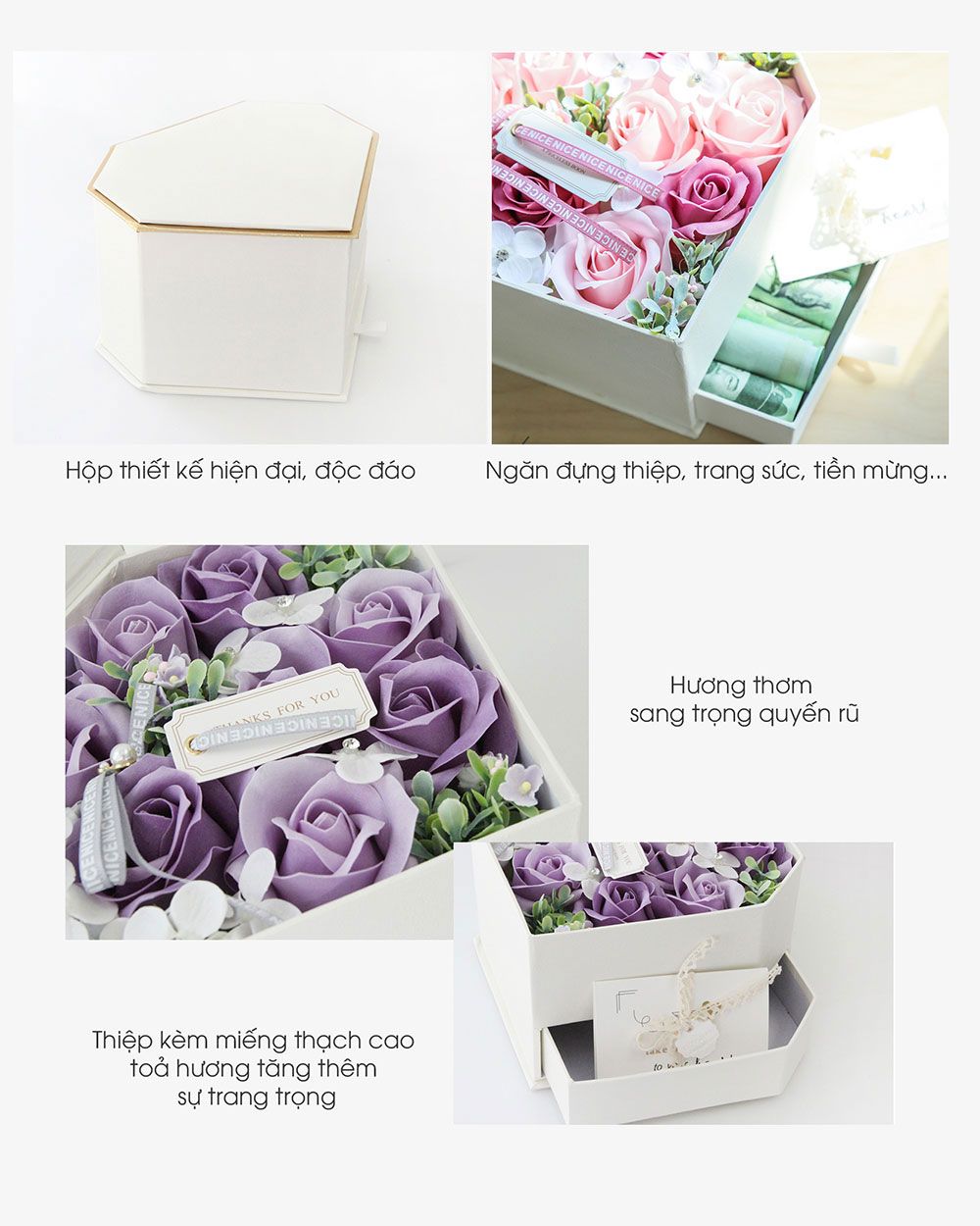 Hộp Hoa Xà Phòng You're My Diamond Xanh
