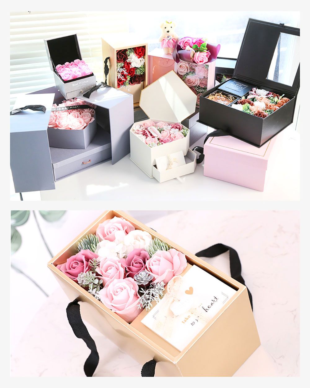 Hộp Hoa Xà Phòng Remember You Đỏ