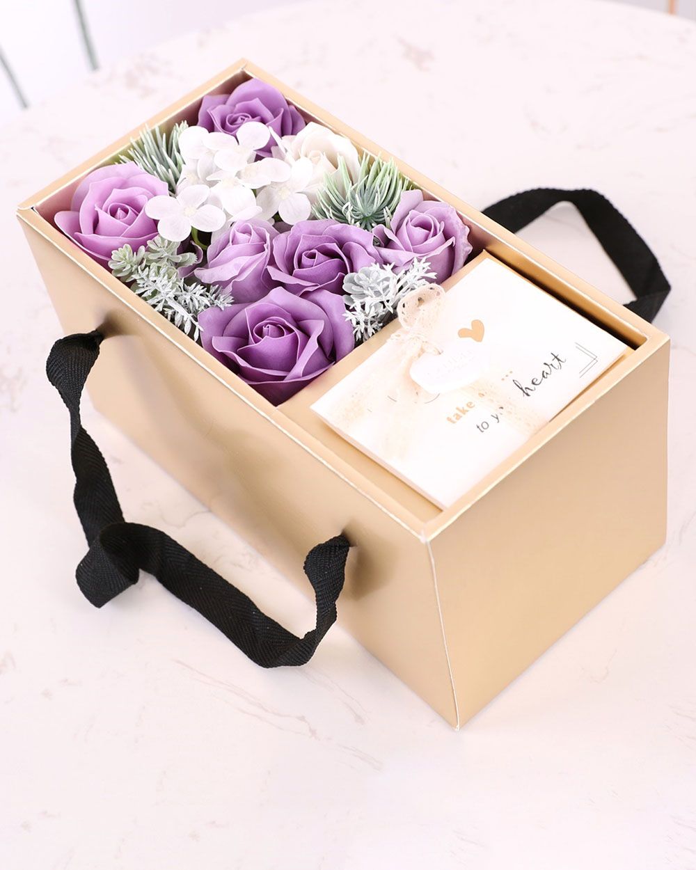 Hộp Hoa Xà Phòng Remember You Tím
