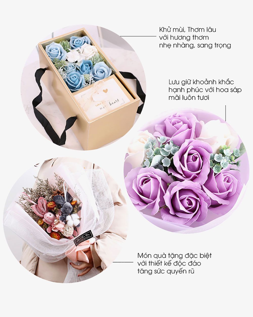 Bó Hoa Xà Phòng My Darling Hồng