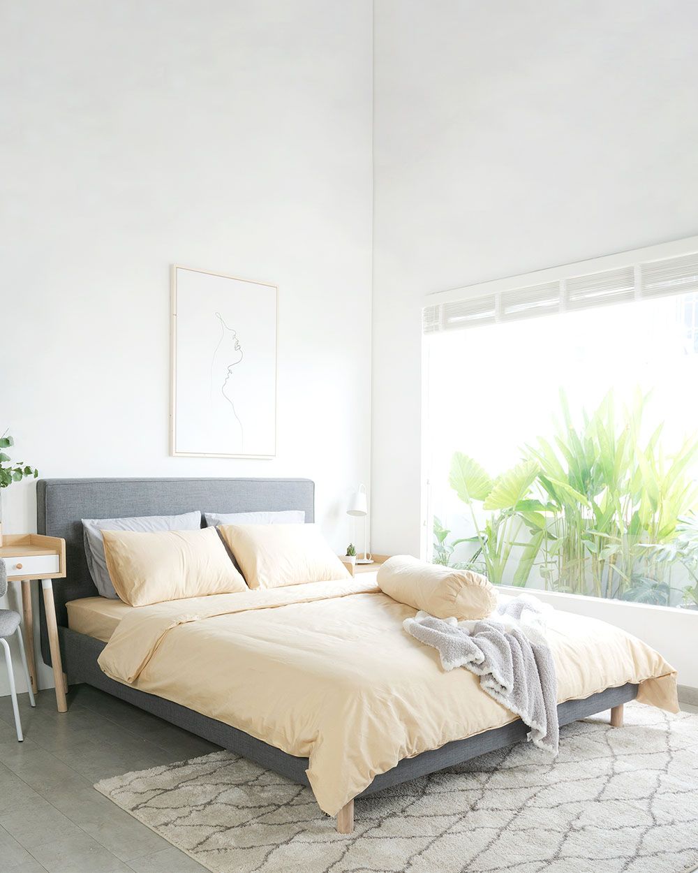 Ga Bọc Giường Cotton Dysania Be