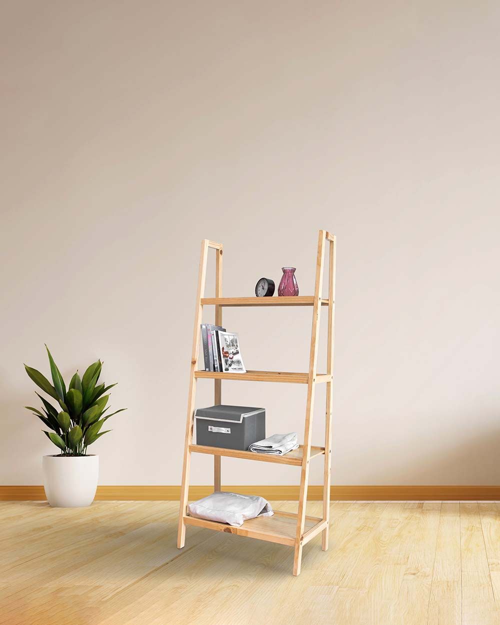 Kệ Sách 4 Tầng Nâu Gỗ