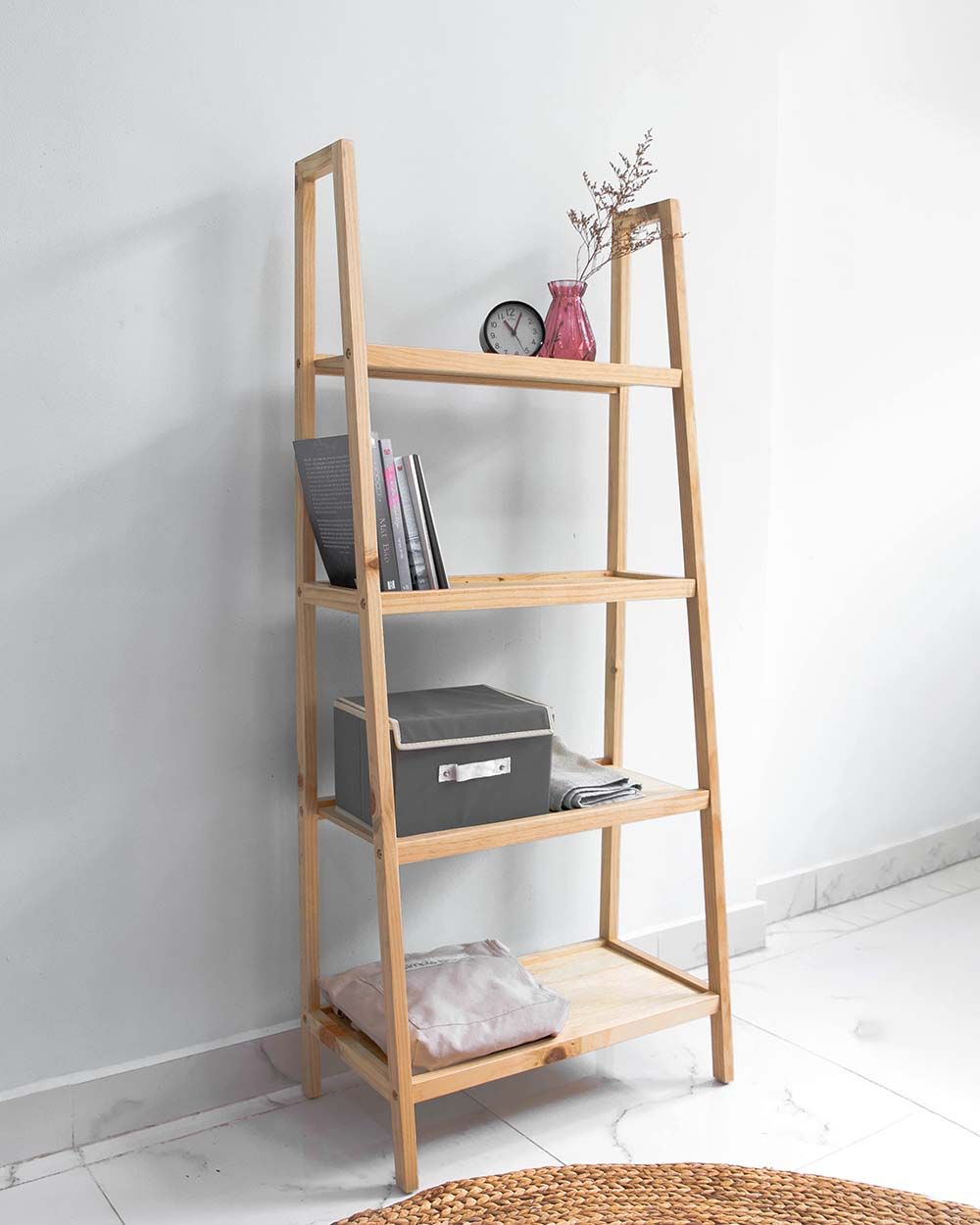 Kệ Sách 4 Tầng Nâu Gỗ