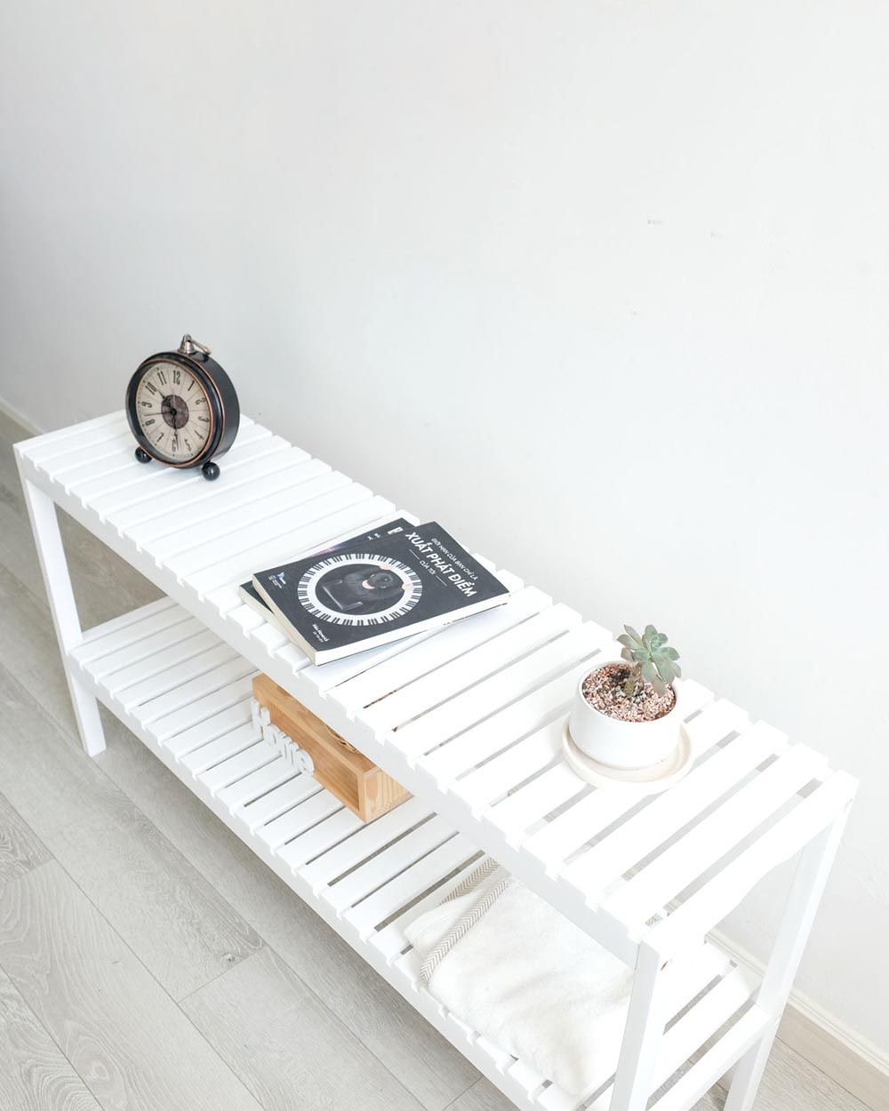 Kệ Giày Dép 2 Tầng Trắng