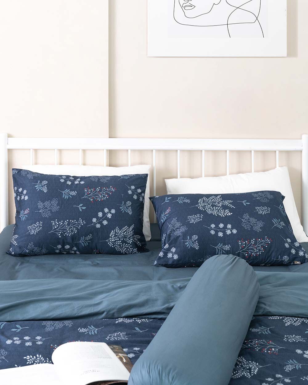 Bộ 2 Vỏ Gối 1 Vỏ Chăn Cotton Lora