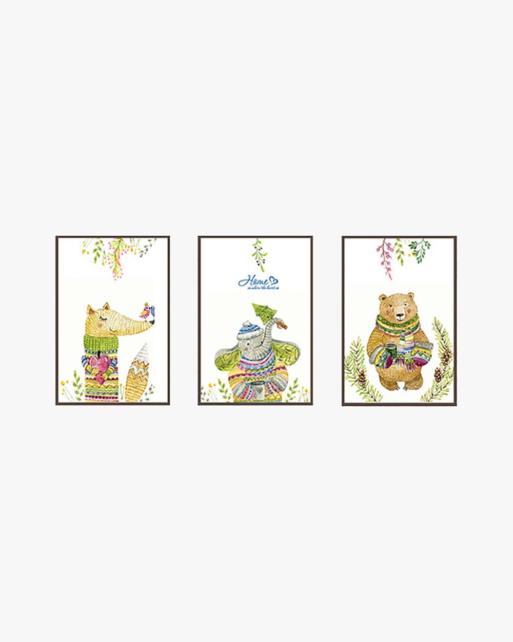 Bộ 3 Tranh Canvas Phòng Cho Bé 16