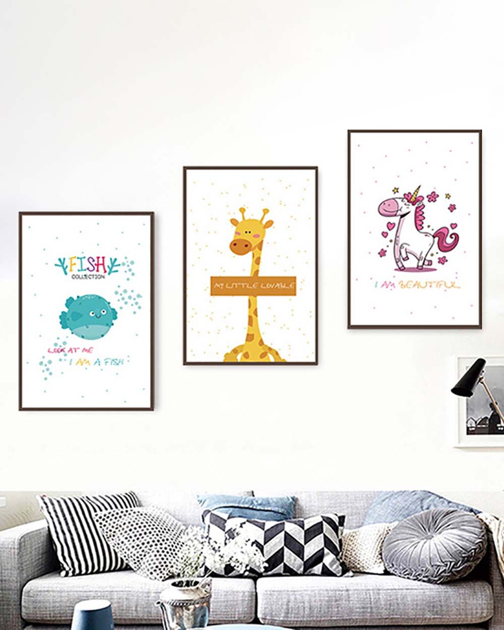 Bộ 3 Tranh Canvas Phòng Cho Bé 19